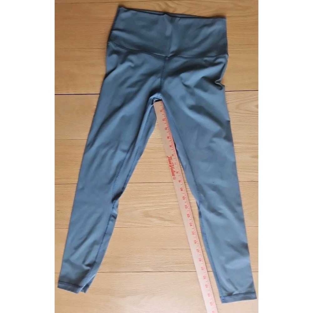 SAVVI Womens High Waisted Active Leggings Slate Blue 24" Medium - Picture 1 of 7